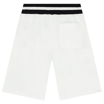 Boys White & Black Shorts
