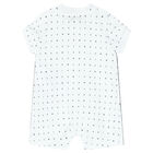 White & Navy Logo Romper, 1, hi-res