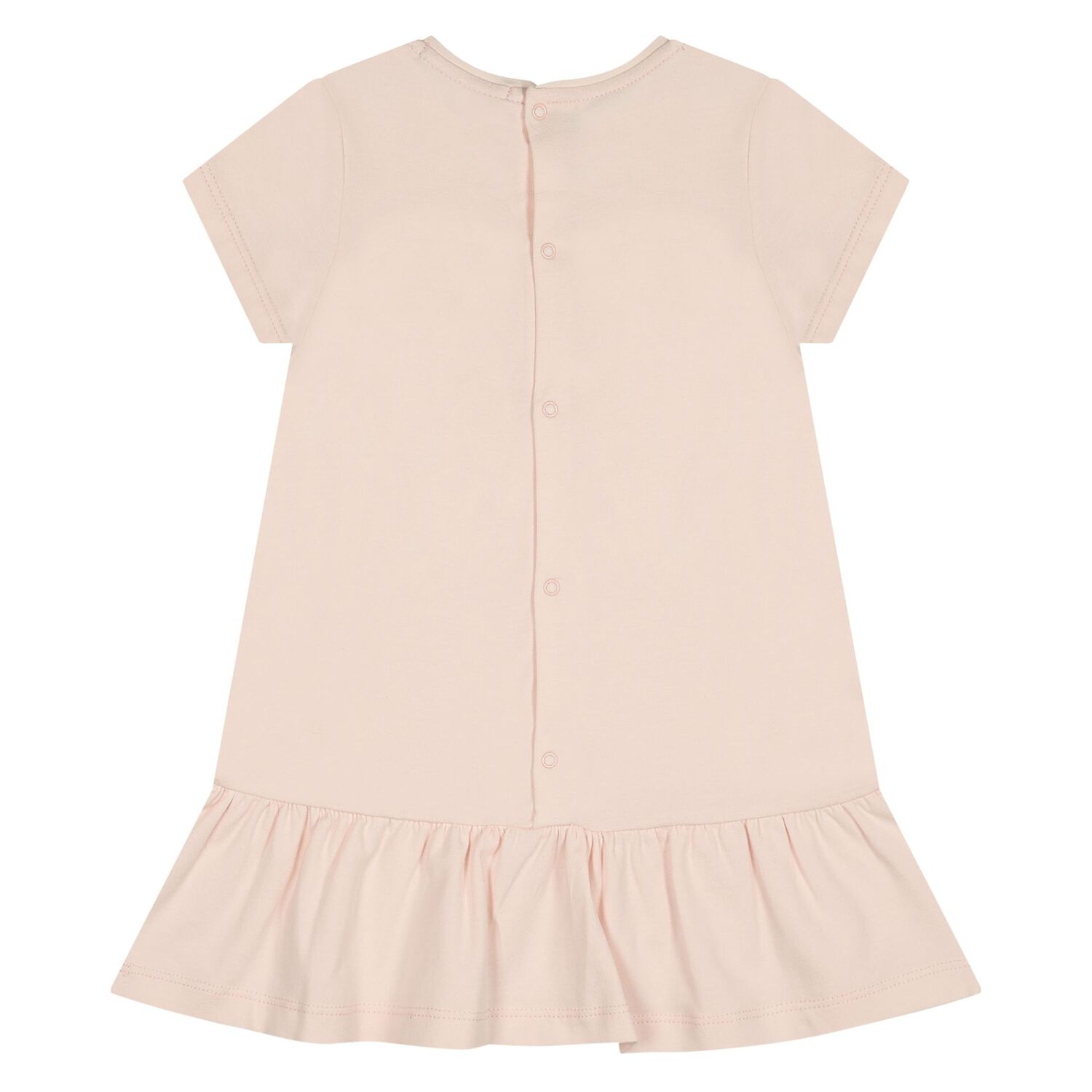 Younger Girls Pink Faux Fur Teddy Bear Dress, 3, hi-res