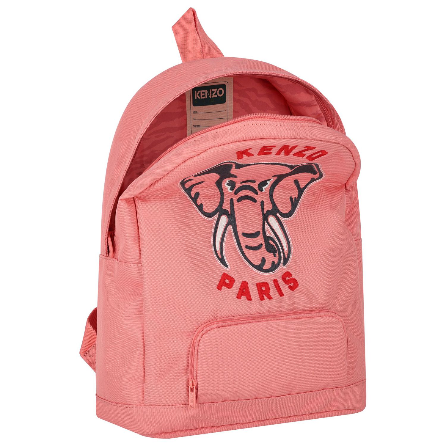 Girls Pink Elephant Logo Backpack, 1, hi-res
