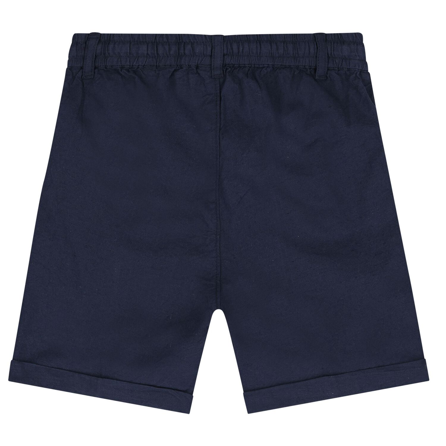 Boys Beige & Navy Blue Striped Shorts Set, 3, hi-res