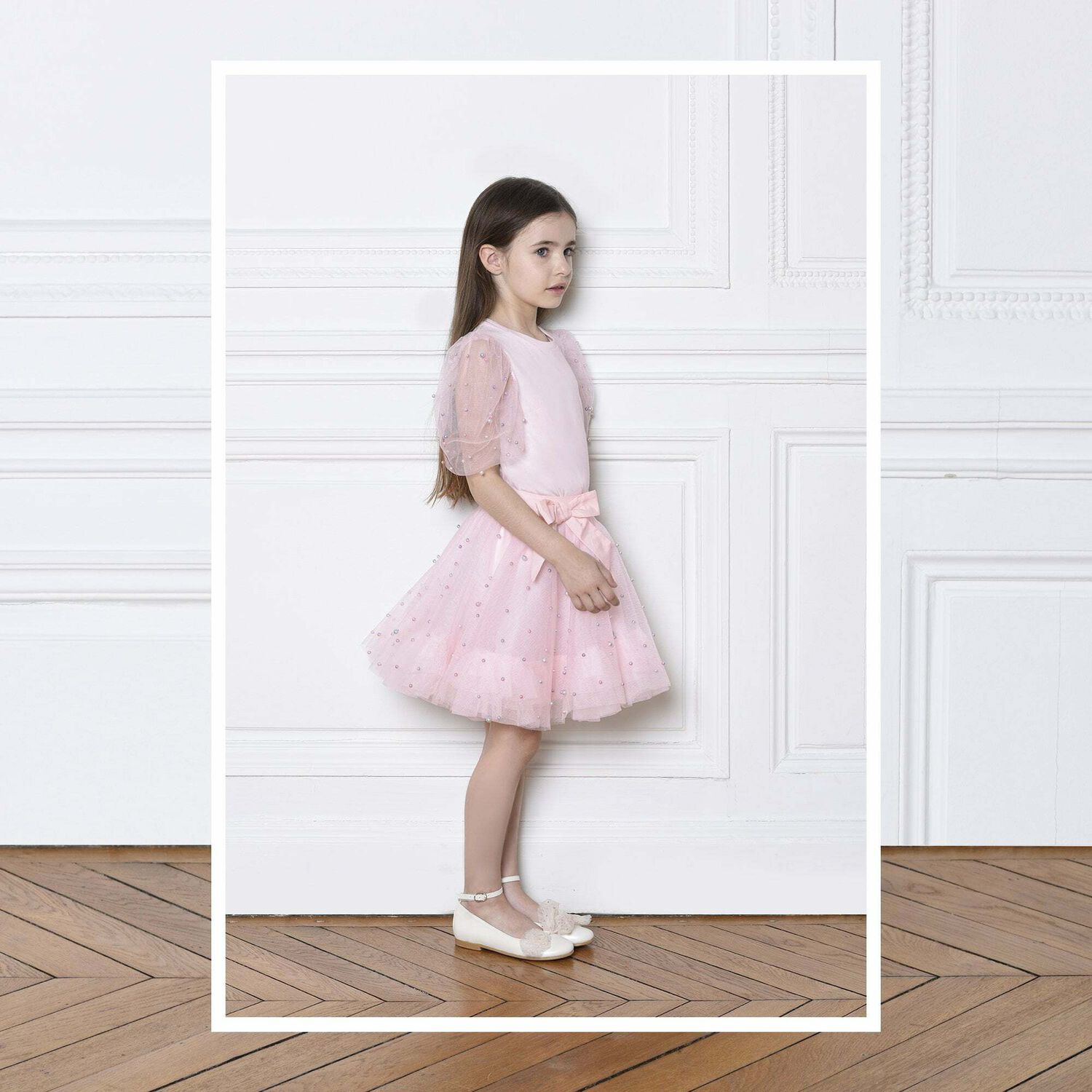 Girls Pink Embellished Tops, 1, hi-res image number null