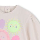 Younger Girls Ivory Heart Long Sleeeve Top, 1, hi-res