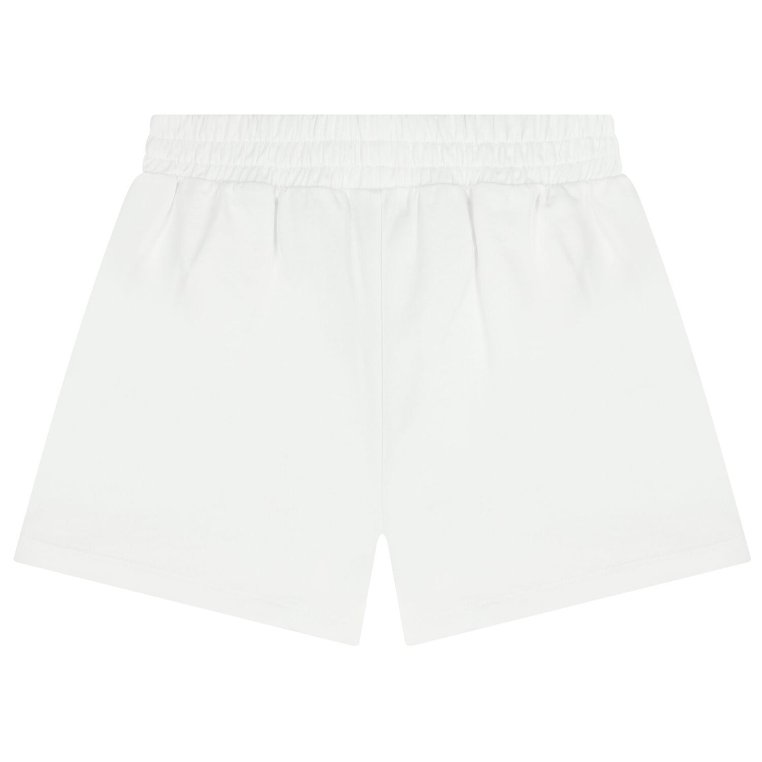 Girls White Teddy Bear Logo Shorts, 1, hi-res