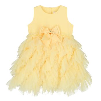 Baby Girls Yellow Tulle Ruffles Dress