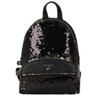 Younger Girls Gold & Black Logo Sequin Backpack, 1, hi-res