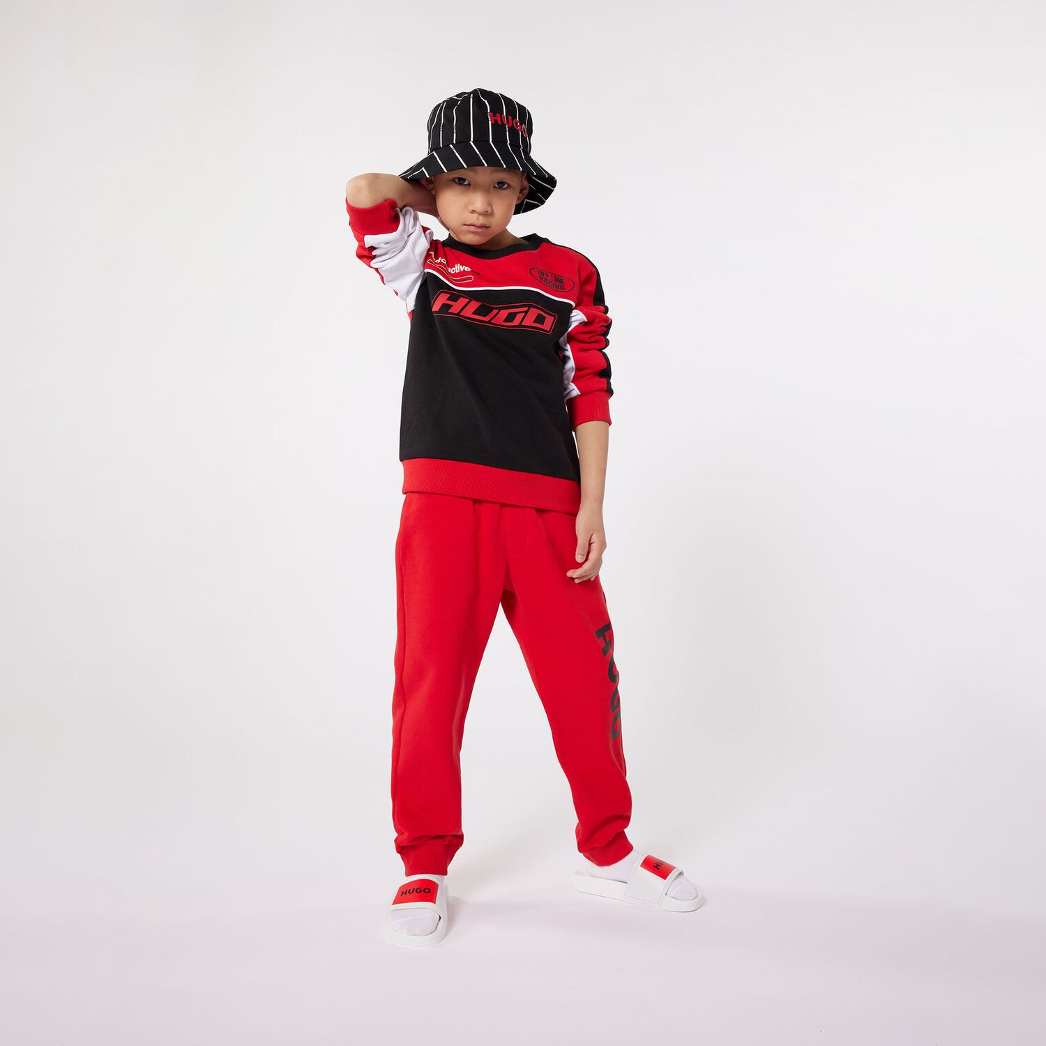 Boys White & Red Logo Sliders, 2, hi-res image number null
