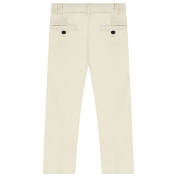 Boys Mini Me Beige Trousers