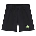 Younger Black Logo Shorts Set, 1, hi-res