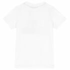 Boys White Logo T-Shirt, 4, hi-res