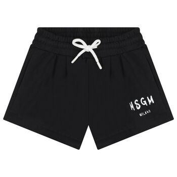 Girls Black Logo Shorts