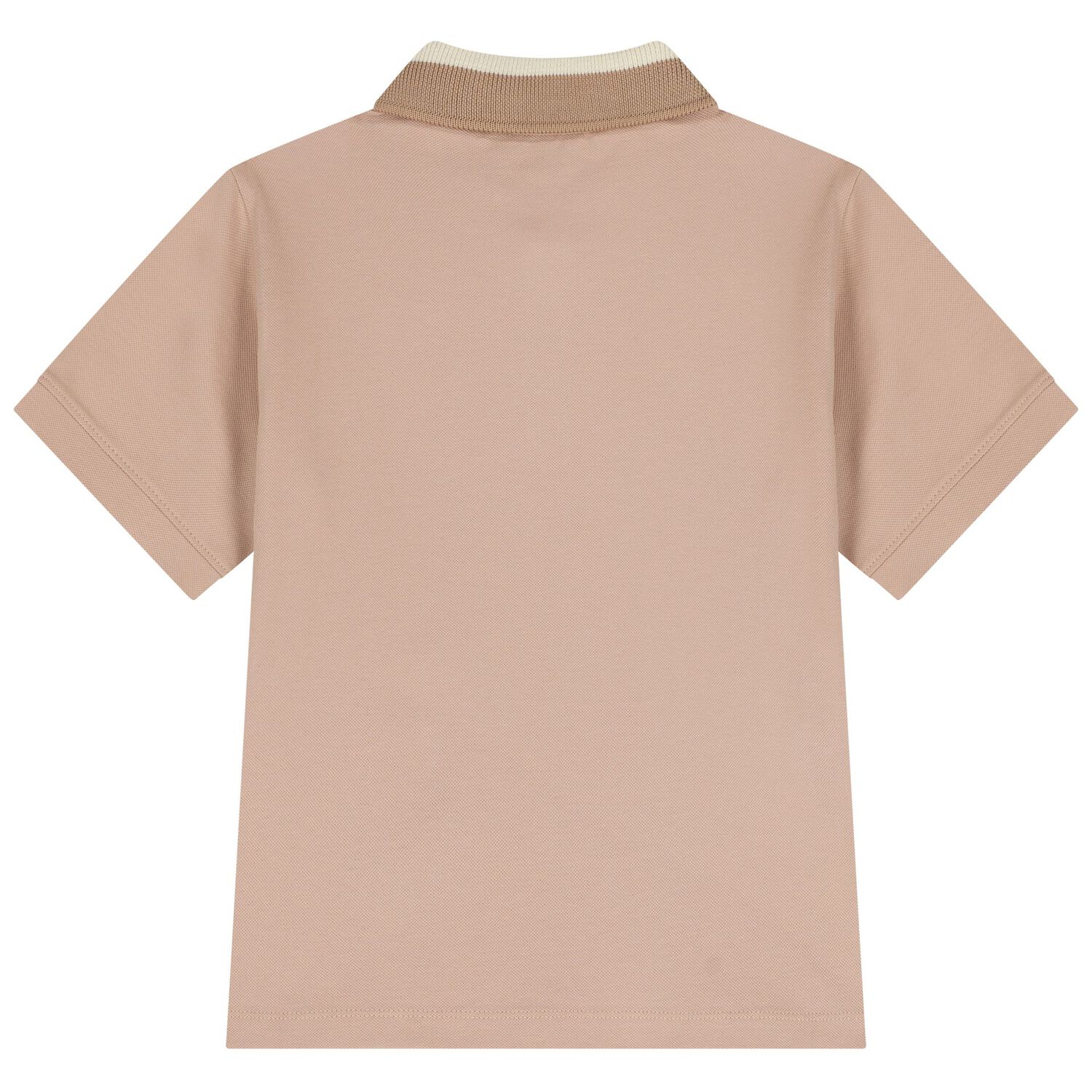 Boys Beige Logo Polo Shirt, 1, hi-res