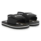 Boys Black Logo Sandals , 1, hi-res