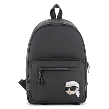 Boys Black Ikonik Karl Backpack