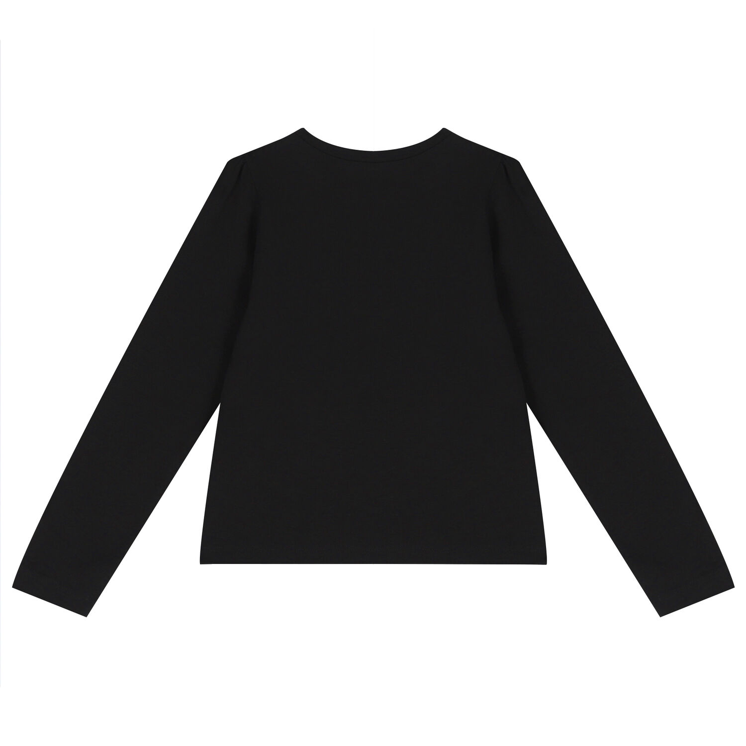Girls Black Embellished Stars Long Sleeve Top, 1, hi-res