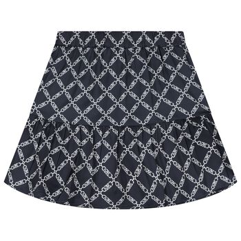 Girls Navy Blue Logo Skirt