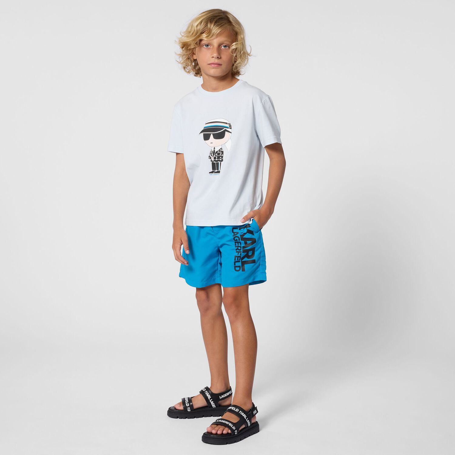 Boys Blue Logo T-Shirt, 3, hi-res