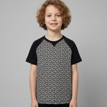 Boys Black & White T-Shirt