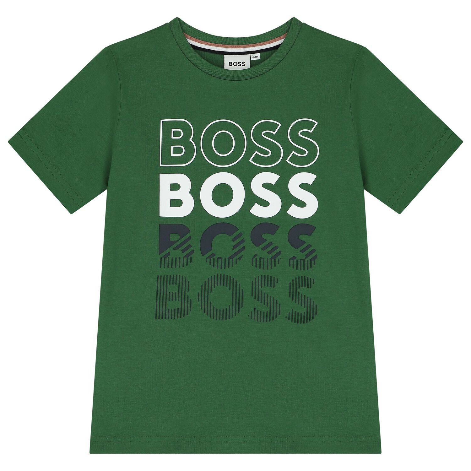 Boys Green Logo T-Shirt, 3, hi-res image number null