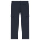 Boys Navy Blue China wello Trousers, 1, hi-res