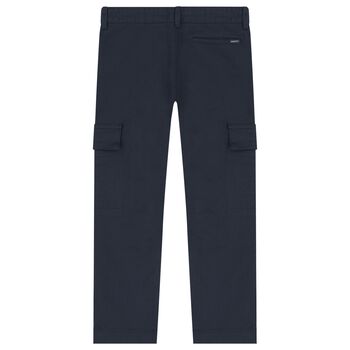 Boys Navy Blue China wello Trousers