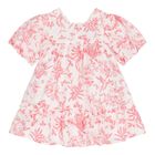 Baby Girls White & Red Floral Dress, 1, hi-res