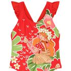 Girls Red Swimsuit, 1, hi-res