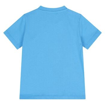 Younger Boys Blue Logo T-Shirt