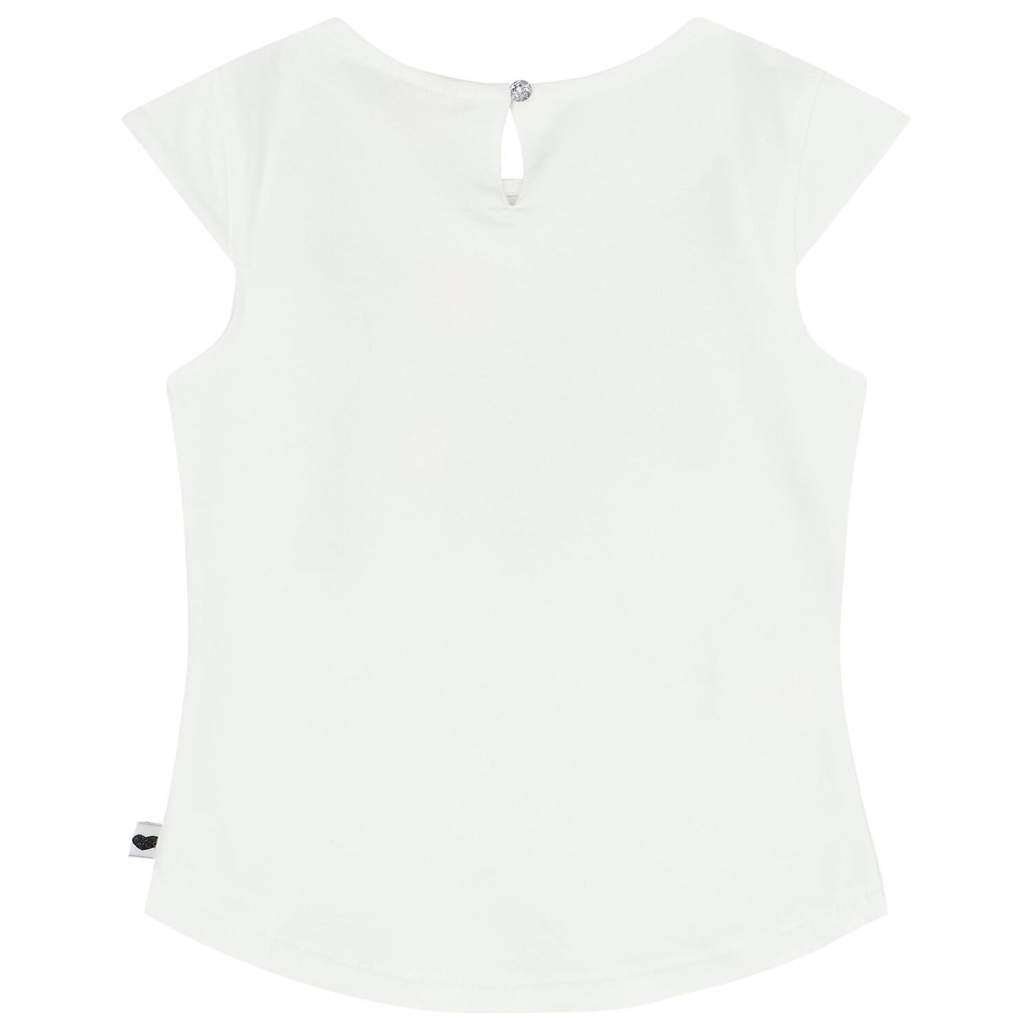 Girls White & Black Necklace T-Shirt, 1, hi-res