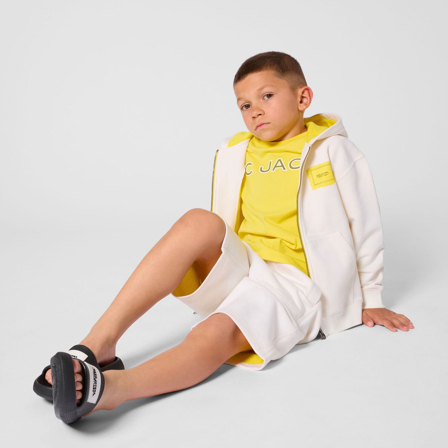 Boys Ivory Logo Shorts, 1, hi-res