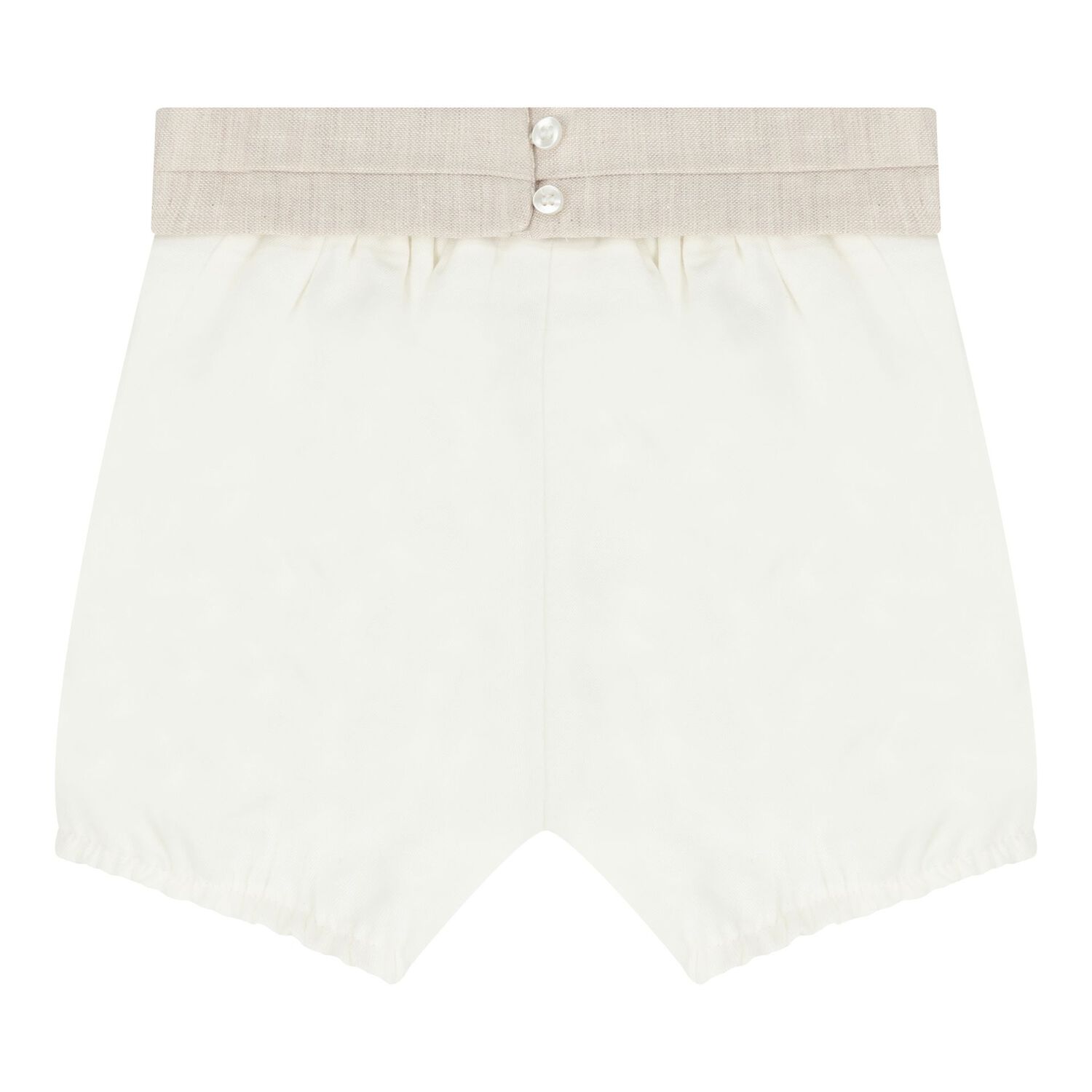 Baby Boys White & Ivory Shorts Set, 2, hi-res