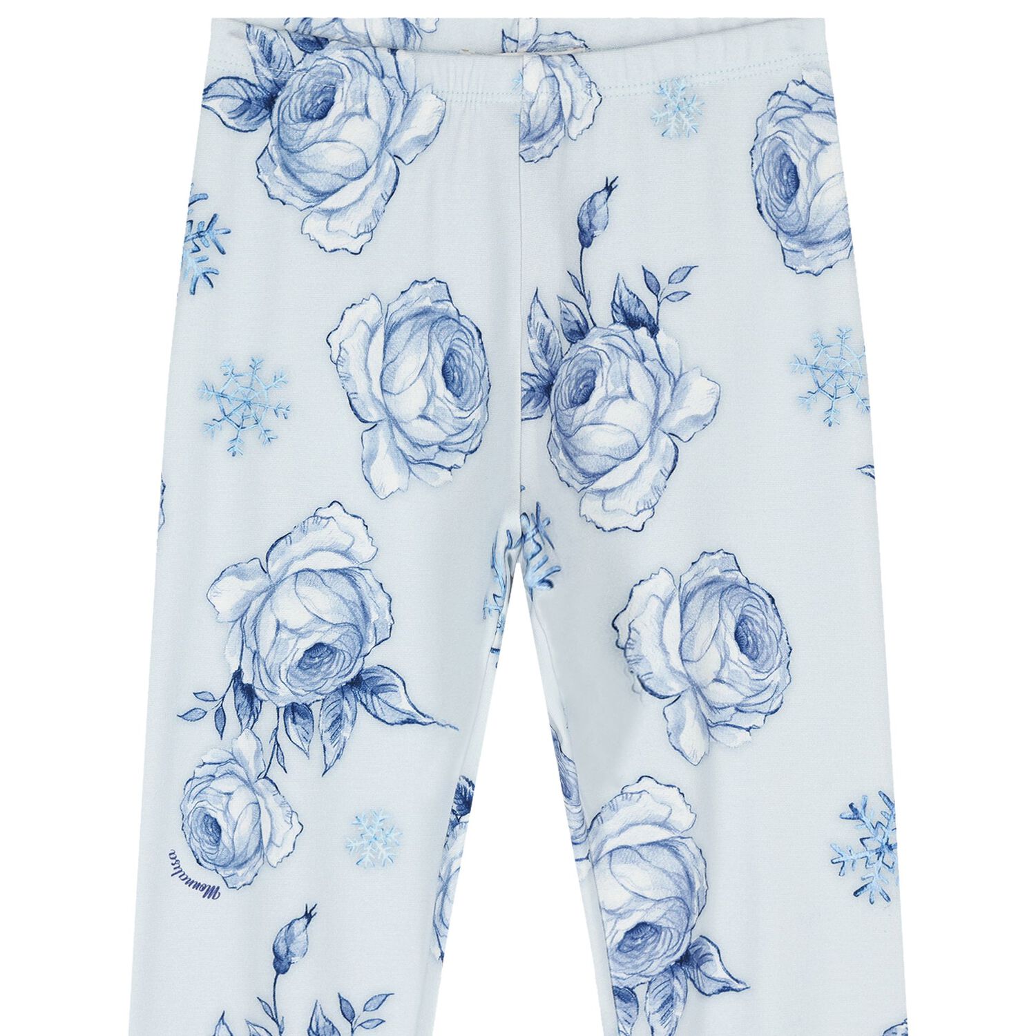 Girls Blue Roses Leggings, 1, hi-res image number null