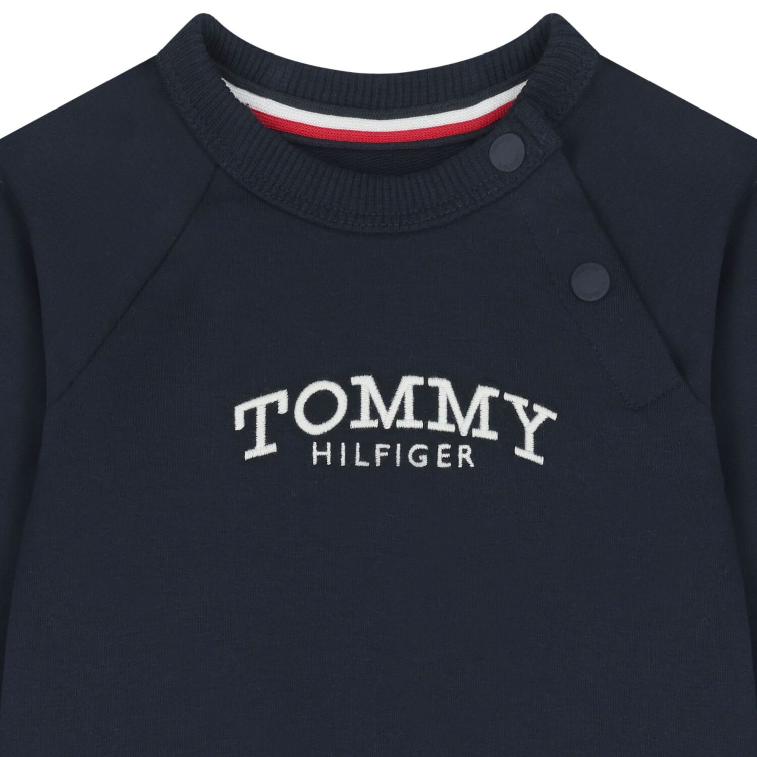 Baby Boys Navy Blue Logo Romper, 1, hi-res