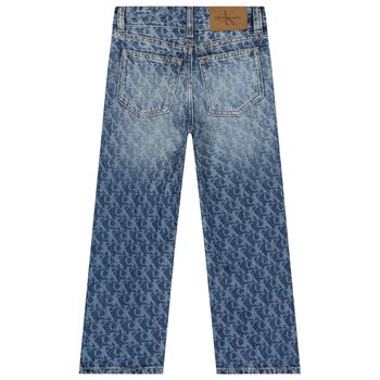 Boys Blue Logo Denim Jeans
