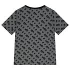 Boys Black Logo T-Shirt, 1, hi-res