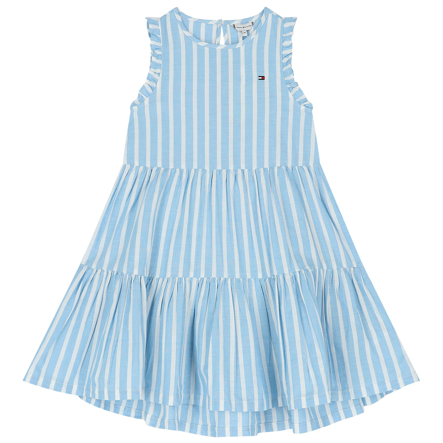 Girls Blue Logo Dress, 1, hi-res