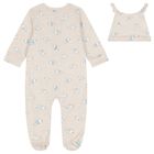 Baby Boys Beige Elephant Babygrow Set, 2, hi-res