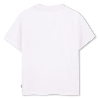 Boys Mini Me White Logo T-Shirt