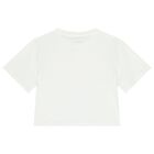 Girls White Logo T-Shirt, 1, hi-res