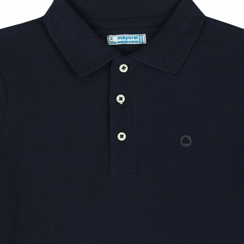 Boys Navy Blue Polo Shirt, 4, hi-res image number null