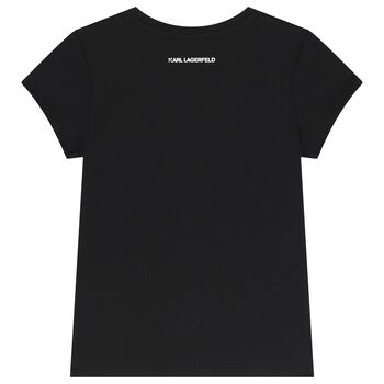 Girls Black Logo T-Shirt