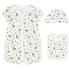 White Polo Bear Romper Gift Set, 1, hi-res