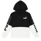 Boys Black & White Logo Hooded Top, 1, hi-res