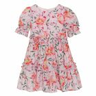 Girls Pink Floral Dress, 1, hi-res