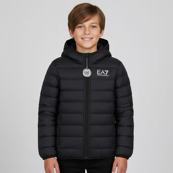 Boys Black Logo Jacket