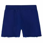 Older Girls Blue Logo Shorts, 1, hi-res