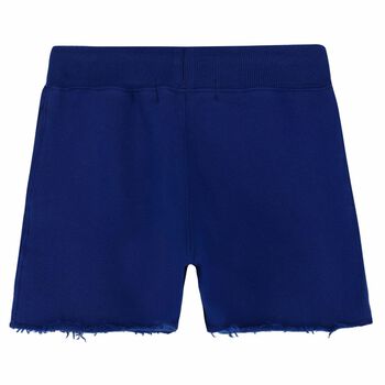 Older Girls Blue Logo Shorts