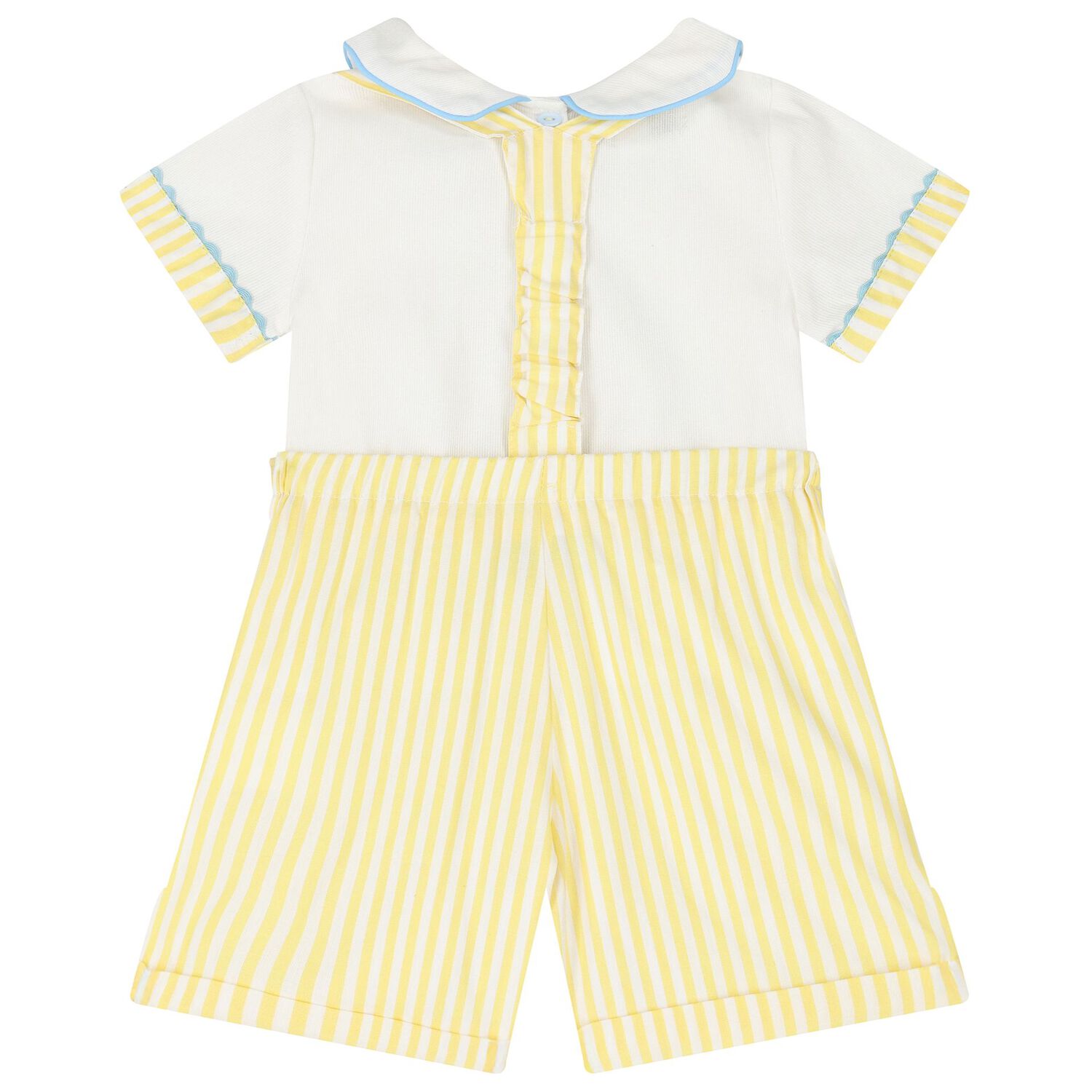 Baby Boys White & Yellow Shorts Set, 1, hi-res image number null