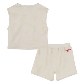 Girls Ivory Logo Shorts Set