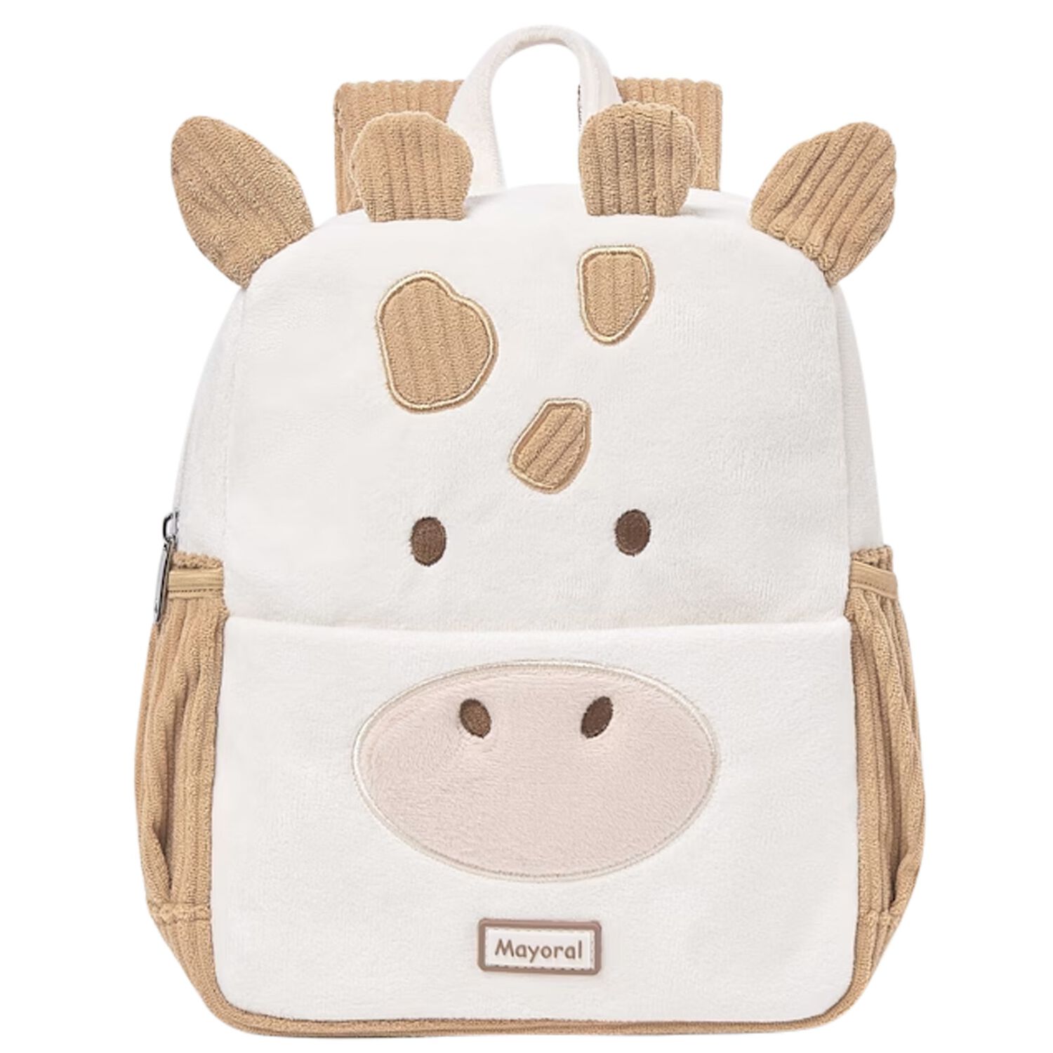 Younger White & Beige Giraffe Backpack , 3, hi-res